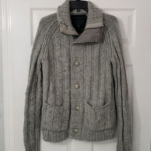 Calvin Klein Keans Grey Knit Wool Sweater. Men's Small - Picture 1 of 12
